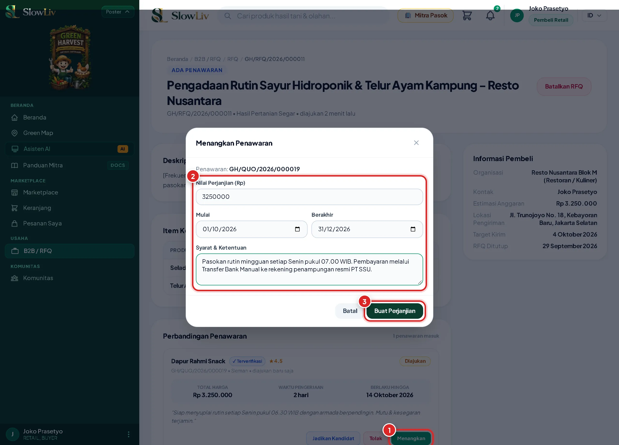 Panduan Memilih Pemenang Quotation B2B di SlowLiv
