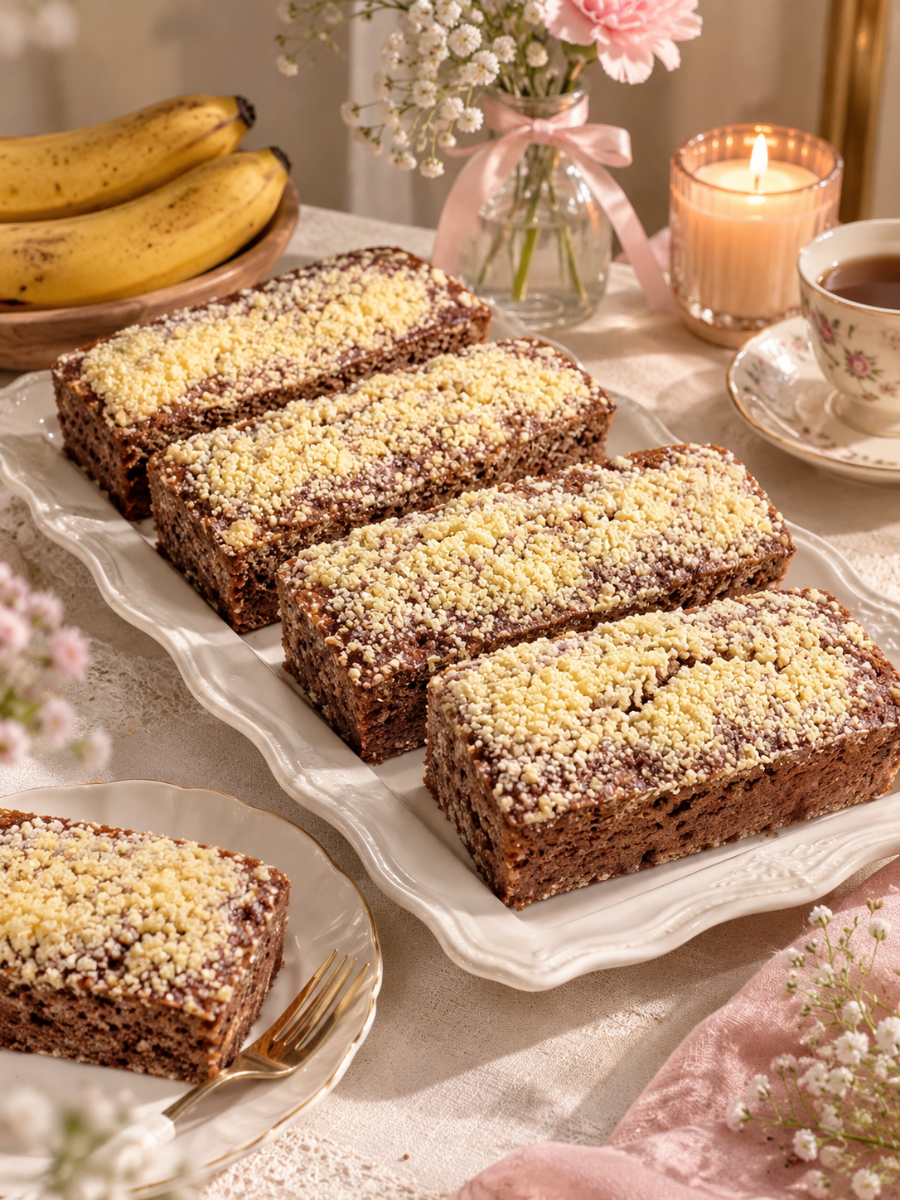 Banana Cake with Crumble