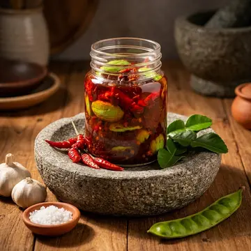 Sambal baby cumi pete